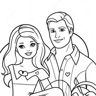 Page De Coloriage Barbie Et Ken 87979-28541