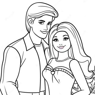 Page De Coloriage Barbie Et Ken 87979-28542