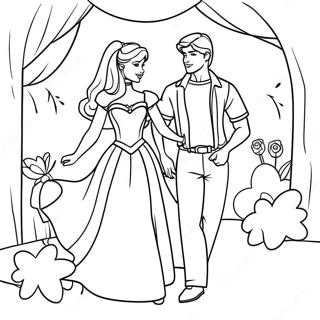 Page De Coloriage Barbie Et Ken Dans Une Aventure Magique 87981-28371