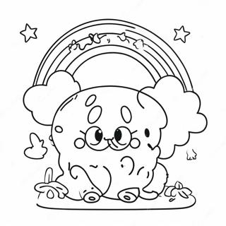 Page De Coloriage Des Amis Arc En Ciel Jaune Joyeux 88364-28843