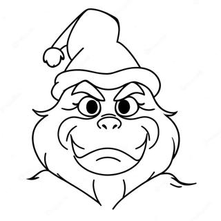 Grinch Avec Un Chapeau De Noel Page A Colorier 8837-2438