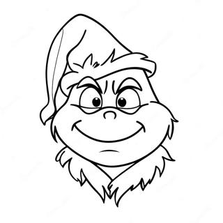 Grinch Avec Un Chapeau De Noel Page A Colorier 8837-2440