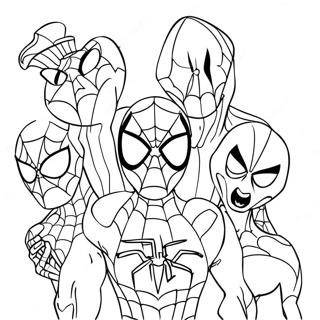 Page De Coloriage De Spiderman Joueur Avec Des Amis 88572 29007