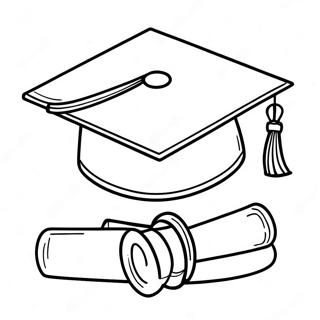 Page De Coloriage De Chapeau De Graduation De Maternelle 88673-29079