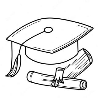 Page De Coloriage De Chapeau De Graduation De Maternelle 88673-29080