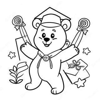 Page De Coloriage De Lours Mignon De Graduation De Maternelle 88674-29081