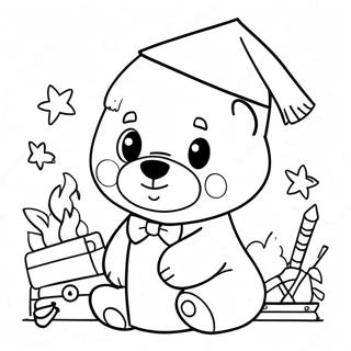 Page De Coloriage De Lours Mignon De Graduation De Maternelle 88674-29082