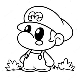 Mario En Papier Pages À Colorier