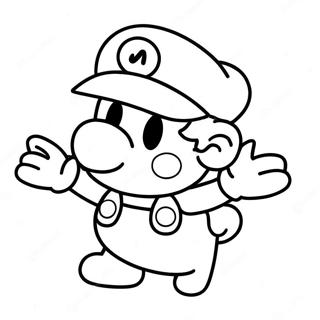 Page De Coloriage De Mario En Papier 88725-29118