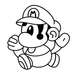 Page De Coloriage De Mario En Papier 88725-29119