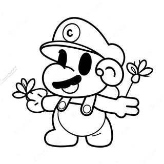 Page De Coloriage De Mario En Papier 88725-29120