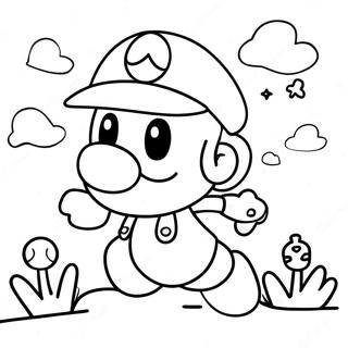 Page De Coloriage Du Monde Colore De Mario En Papier 88728-29131