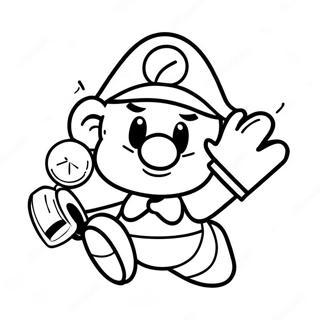 Page De Coloriage De Paper Mario Avec Le Pouvoir Des Etoiles 88729-29134