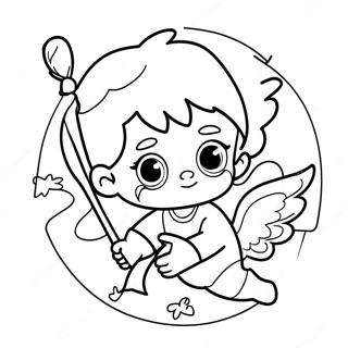Page De Coloriage Garcon Aventurier Avec Larc De Cupidon 88806 29190