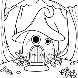 Maison De Fee Fantaisiste Dans La Foret Page A Colorier 88907 29265