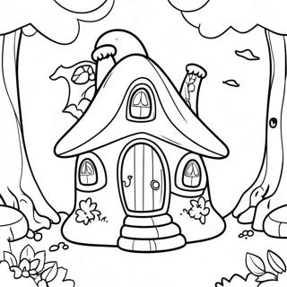 Maison De Fee Fantaisiste Dans La Foret Page A Colorier 88907 29266