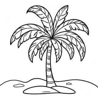 Page De Coloriage Palmier Tropical 89060-29378