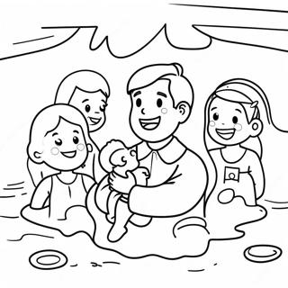 Page De Coloriage Bapteme En Famille Joyeuse 89242-29526
