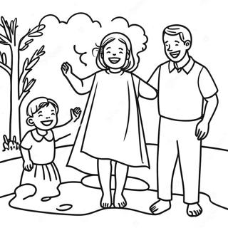 Page De Coloriage Bapteme En Famille Joyeuse 89242-29527