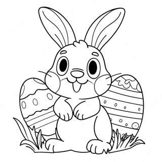 Page De Coloriage De Lapin De Paques En Taille Reelle 89316-29576