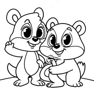 Page De Coloriage Chip Et Dale Dans Une Aventure Amusante 89523-29738