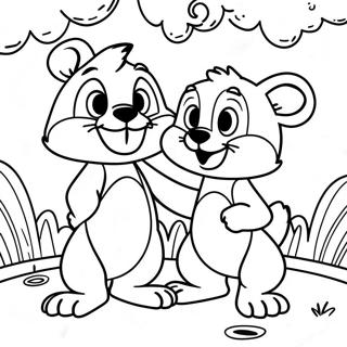 Page De Coloriage Chip Et Dale Dans Une Aventure Amusante 89523-29739