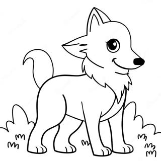 Loup Mignon Anime Pages À Colorier