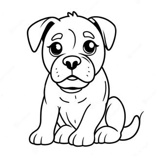 Page De Coloriage Chien Boxer Joueur 89704-29877