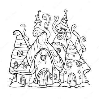 Maisons De Whoville Pages À Colorier