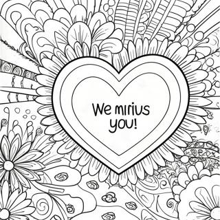 Page De Coloriage Tu Nous Manques Avec Coeur 89937-30058