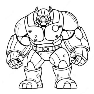 Page De Coloriage Hulk Buster En Action 89988-30098