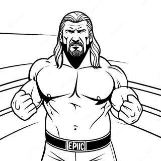 Page De Coloriage Epique Triple H Dans Le Ring 90093-30187