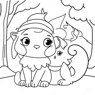 Page De Coloriage Delf Pets Magiques Dans Un Pays Des Merveilles Dhiver 90172-30249
