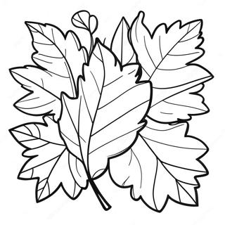 Page De Coloriage De Feuille Dautomne Coloree 90429-30437