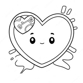 Page De Coloriage Mignonne De Coeur Brise Avec Un Pansement 90482 30483