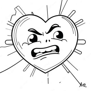 Page De Coloriage Coeur Brise En Colere 90483 30486