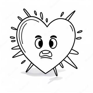 Page De Coloriage Coeur Brise En Colere 90483 30488