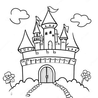 Page De Coloriage Enchanteresse De Chateau De Conte De Fees Fantaisiste 90509 30508