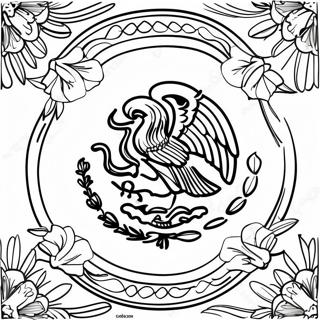 Page De Coloriage Du Drapeau Mexicain 90557-30535