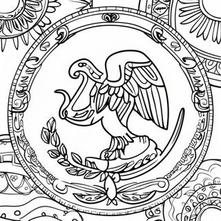 Page De Coloriage Du Drapeau Mexicain 90557-30536