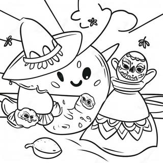 Page De Coloriage De La Fiesta Mexicaine Vibrante 90558-30538