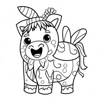 Page De Coloriage De Pinata Festive 90561 30550
