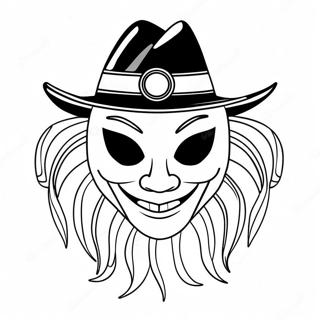 Page De Coloriage De Masque Dhalloween Drole 90663-30621