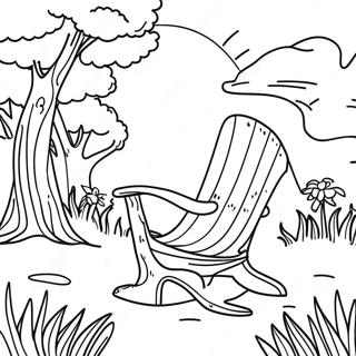 Page De Coloriage Sur Une Scene Naturelle Relaxante 90688 30642