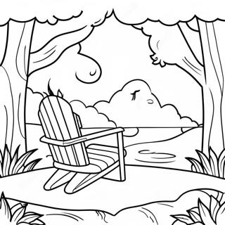 Page De Coloriage Sur Une Scene Naturelle Relaxante 90688 30643