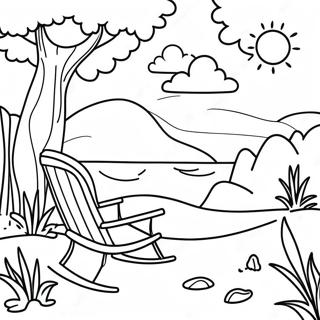 Page De Coloriage Sur Une Scene Naturelle Relaxante 90688 30644