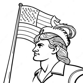 Page De Coloriage Sur Le Drapeau Patriotique 90713 30664
