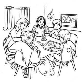 Page De Coloriage De La Scene Aventureuse Du Club Des Babysitters 90789-30721