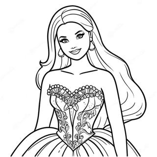 Page De Coloriage Barbie En Robe Etincelante 90865-30777