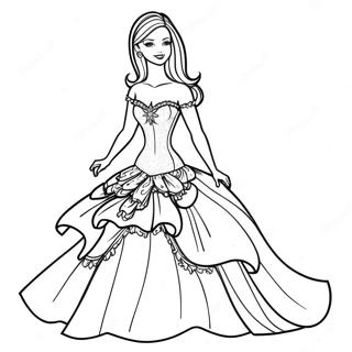 Page De Coloriage Barbie En Robe Etincelante 90865-30778